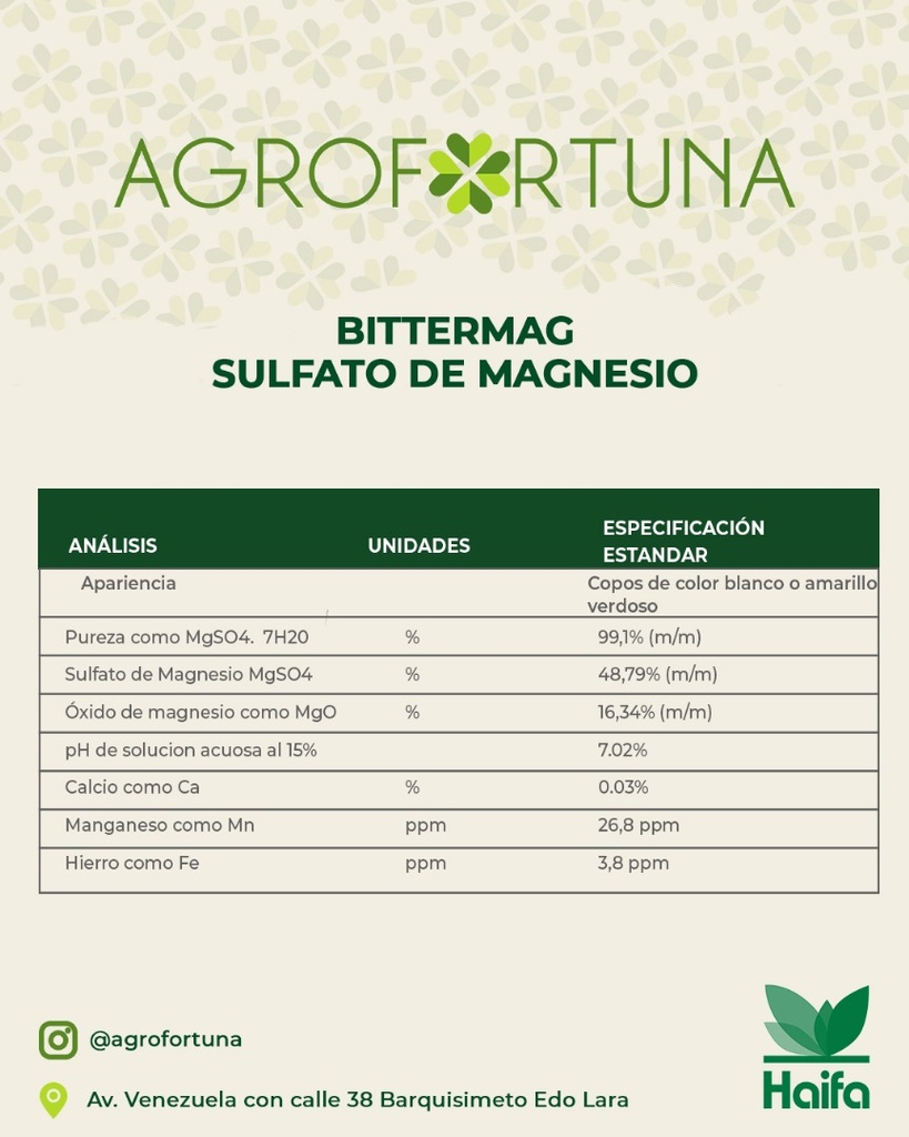 HAIFA BitterMag saco de 25Kg