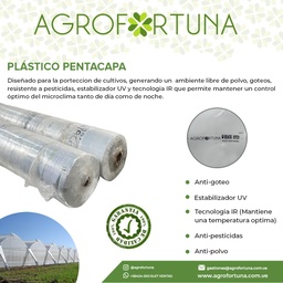 PLASTICO PENTACAPA P/INVERNADERO MED. 6,20*100Mtrs